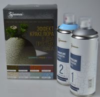 Эмаль аэрозольная Siana Кракелюр 2 х 270 гр, голубой/серебро - вид 1 миниатюра