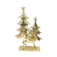 Декоративная композиция Зимняя сказка, металл, золото, FA42-32 - вид 3 миниатюра