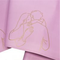 Пленка матовая Love You, 50 см х 10 м, сиреневый - вид 1 миниатюра