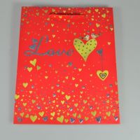 Сумка бумажная 23 х 18 х 8 см, Love, W72-14 - вид 1 миниатюра