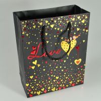 Сумка бумажная 23 х 18 х 8 см, Love, W72-14 - вид 3 миниатюра