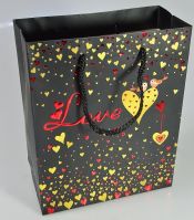 Сумка бумажная 23 х 18 х 8 см, Love, W72-14 - вид 2 миниатюра