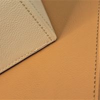 Коробка-органайзер с крышкой, 37 х 27,5 х 24,5 см, экокожа, бежевый/молочный, Z8-6 - вид 2 миниатюра