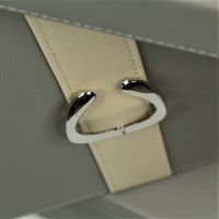 Коробка-органайзер с крышкой, 33,5 х 24 х 22,5 см, экокожа, серый, Z8-6 - вид 1 миниатюра