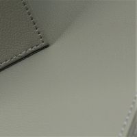 Коробка-органайзер с крышкой, 37 х 27,5 х 24,5 см, экокожа, серый, Z8-6 - вид 3 миниатюра