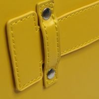 Коробка-органайзер с крышкой, 35 х 28 х 23 см, экокожа, желтый, Z8-8 - вид 2 миниатюра
