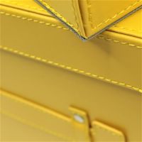 Коробка-органайзер с крышкой, 35 х 28 х 23 см, экокожа, желтый, Z8-8 - вид 1 миниатюра
