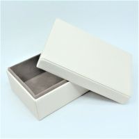 Коробка-органайзер с крышкой, 31 х 20,5 х 14 см, экокожа, молочный, Z8-12А - вид 6 миниатюра