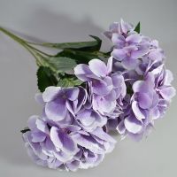 Гортензия ветка искусственная 48 см, сиреневый, W108-1 - вид 2 миниатюра