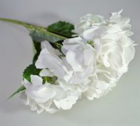 Гортензия ветка искусственная 48 см, белый, W108-1 - вид 1 миниатюра