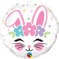 Шар фольгированный Заяц в цветочном ободке, 18" - вид 1 миниатюра
