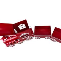 Фигура декоративная Поезд новогодний h70 х 190 х 30 см, металл, красный/белый, FA42-54 - вид 3 миниатюра