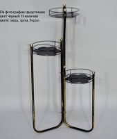 Металлическая подставка на 3 горшка, хром, h67 см, 10-040 - вид 1 миниатюра