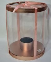 Коробка Аквариум h50 см d40 см, розовое золото, W77-5 - вид 1 миниатюра