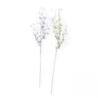 Ветка декоративная с бусинами Капли h72 см, серебро, FA61-2