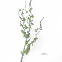 Ветка декоративная с бусинами Капли h72 см, серебро, FA61-2 - вид 2 миниатюра