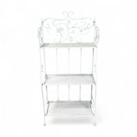 Подставка металлическая для цветов Стеллаж на 3 полки h123 х 61 х 34 см, молочный, FA59-26