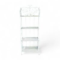 Подставка металлическая для цветов Стеллаж на 4 полки h161 х 61 х 34 см, молочный, FA59-28