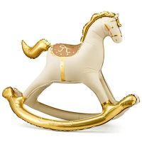 Шар фольгированный ФИГУРА AIR Лошадка-качалка cream 46.5"(118см)