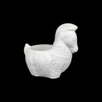 Гипсовая фигурка-подсвечник Лошадка резная h8.5 х 9 см, белый