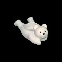 Гипсовая фигурка-подсвечник Мишка h11 х 4 см, белый