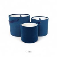 Коробка цилиндр без крышки бархатная, набор из 3 шт, FA3-1/41-1 - вид 19 миниатюра