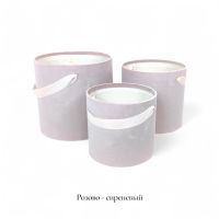 Коробка цилиндр без крышки бархатная, набор из 3 шт, FA3-1/41-1 - вид 20 миниатюра