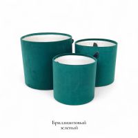 Коробка цилиндр без крышки бархатная, набор из 3 шт, FA3-1/41-1 - вид 22 миниатюра