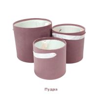 Коробка цилиндр без крышки бархатная, набор из 3 шт, FA3-1/41-1 - вид 16 миниатюра