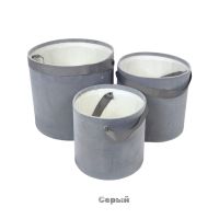 Коробка цилиндр без крышки бархатная, набор из 3 шт, FA3-1/41-1 - вид 17 миниатюра