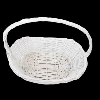 Корзина d37 х h20 х 46 см, №2, овальная, белый, W69-7 - вид 1 миниатюра