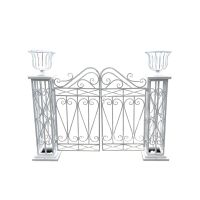 Ворота металлические декоративные h126 х 155 х 25 см, белый, FA42-52