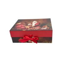 Коробка прямоугольная магнитная Санта, h12 x 33 x 25 см, FA39-109