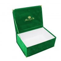 Коробка прямоугольная с откидной крышкой h12 х 32.5 х 23 см, бархат, Z39-31 - вид 4 миниатюра