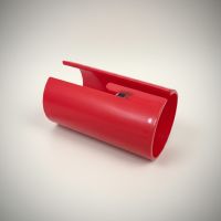 Резак для бумаги пластиковый 9.8 х 6 см, красный