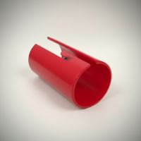 Резак для бумаги пластиковый 9.8 х 6 см, красный - вид 1 миниатюра