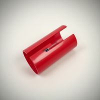 Резак для бумаги пластиковый 9.8 х 6 см, красный - вид 2 миниатюра