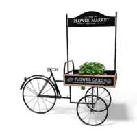 Подставка металлическая для цветов Велосипед h73(167) х 54 х 157 см, черный, FA59-23