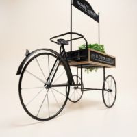 Подставка металлическая для цветов Велосипед h73(167) х 54 х 157 см, черный, FA59-23 - вид 6 миниатюра