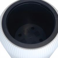 Кашпо пластиковое Волна d30 х h75(30) см, белый, FA57-41 - вид 1 миниатюра