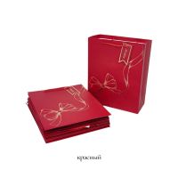 Сумка бумажная 32 х 26 х 12 см, Бантик, 12 шт, FA55-13 - вид 2 миниатюра