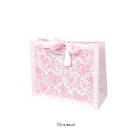 Сумка бумажная горизонтальная 20 х 25 х 10 см, Цветочный принт, 12 шт, FA55-1 - вид 2 миниатюра