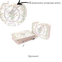 Сумка бумажная горизонтальная 20 х 25 х 10 см, Цветочный принт, 12 шт, FA55-1 - вид 3 миниатюра