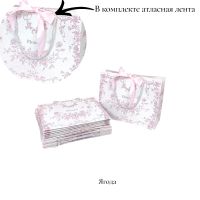 Сумка бумажная горизонтальная 20 х 25 х 10 см, Весна, 12 шт, FA55-3 - вид 1 миниатюра