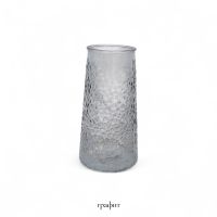 Ваза стеклянная Фактурная h20 х d7(10) см, FA58-6 - вид 1 миниатюра