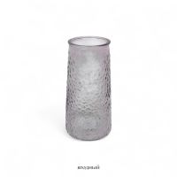 Ваза стеклянная Фактурная h20 х d7(10) см, FA58-6 - вид 2 миниатюра