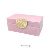 Шкатулка стеклянная ПРЕМИУМ h8 х 19 х 11 см, FA62-12 - вид 2 миниатюра