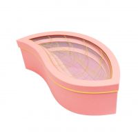 Коробка с крышкой окном Листик, набор из 3 шт, темно-розовый, Z3-48 - вид 1 миниатюра