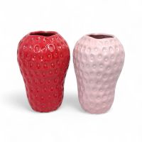 Ваза керамическая Клубника h25 х d9 см, FA60-37 (красный)