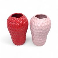 Ваза керамическая Клубника h25 х d9 см, FA60-37 - вид 1 миниатюра